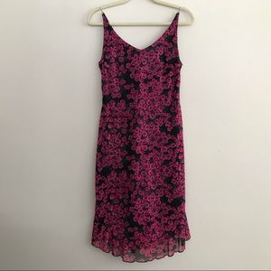 Vintage Roses Y2K Slinky Midi Dress Size Large